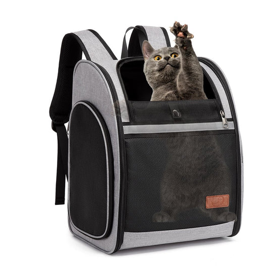 Artfasion Cat Backpack Carrier, Foldable Pet Carrier for Dogs and Cats Travel, Hiking, Walking & Outdoor Use, Airline Approved Pet Backpack Animals & Pet Supplies > Pet Supplies > Cat Supplies > Cat Apparel Artfasion Gray  