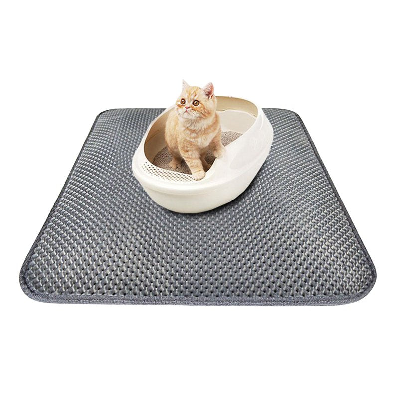 Cat Litter Mat Litter Trapping Mat, 18" X 12" Inch Double Layer Design Waterproof Urine Proof Trapper Mat for Litter Boxes, Large Size Easy Clean Scatter Control Animals & Pet Supplies > Pet Supplies > Cat Supplies > Cat Litter Box Mats SNHENODA   