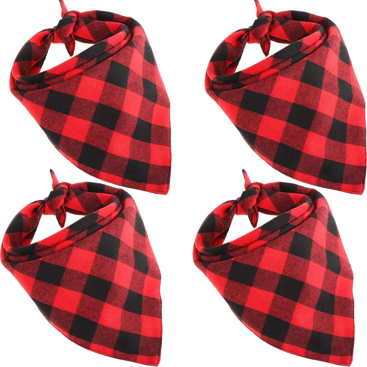 Bememo 4 Pieces Christmas Dog Bandana Reversible Triangle Bibs Scarf Dog Kerchief Accessories for Pets Favors (L Size) Animals & Pet Supplies > Pet Supplies > Dog Supplies > Dog Apparel Bememo   