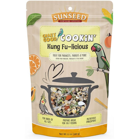 Sunseed® Crazy Good Cookin' Kung Fu-Licious for Birds 12 Oz Animals & Pet Supplies > Pet Supplies > Bird Supplies > Bird Treats Sunseed®   