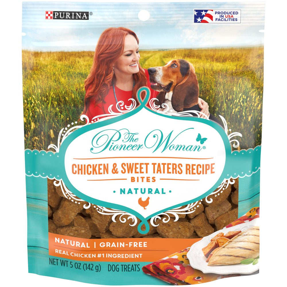 The Pioneer Woman Chicken and Sweet Taters Recipe Bites Natural, Grain Free Soft Dog Treats, 16 Oz. Pouch Animals & Pet Supplies > Pet Supplies > Dog Supplies > Dog Treats Nestlé Purina PetCare Company 5 oz.  