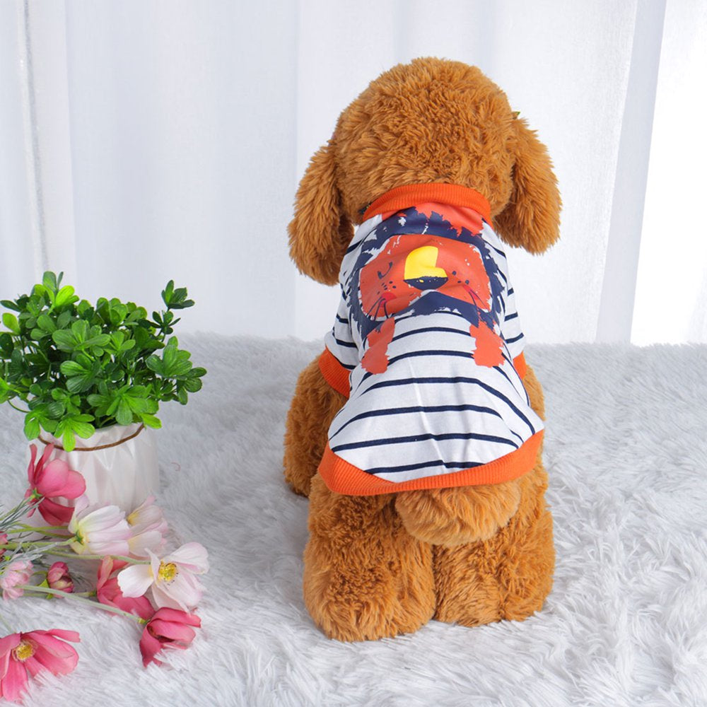 Pet T Shirt Spring Fall Dog Puppy Small Pet Cat Apparel Clothes Vest Clothing Printed, M #1 Animals & Pet Supplies > Pet Supplies > Cat Supplies > Cat Apparel Unique Bargains S #15 