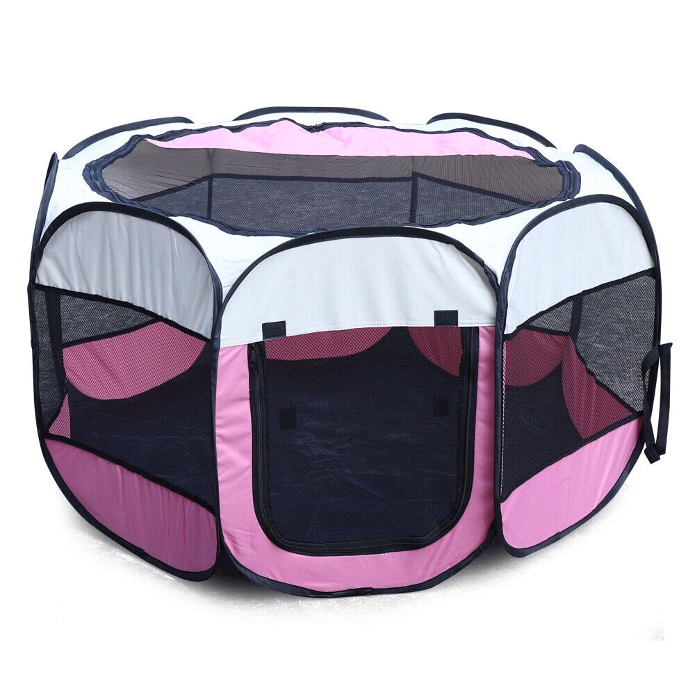 DENEST Large Foldable Pet Playpen Outdoor Travel Fence Dog Cat Rabbit 8-Panel Tent Animals & Pet Supplies > Pet Supplies > Dog Supplies > Dog Kennels & Runs DENEST   