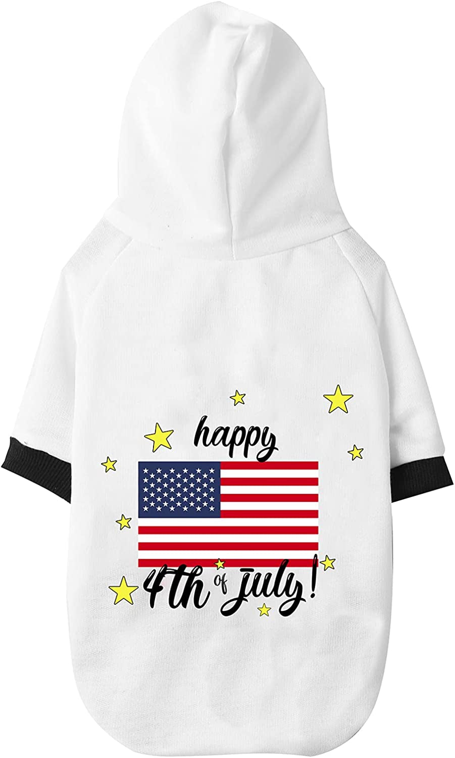 Impoosy Valentine'S Day Pet Dog Hoodies Funny Heart Shirt Cute Puppy Costume Clothes for Small Medium Dogs Cats Pets (S) Animals & Pet Supplies > Pet Supplies > Dog Supplies > Dog Apparel Impoosy 4th of July XL (14-17lb) 