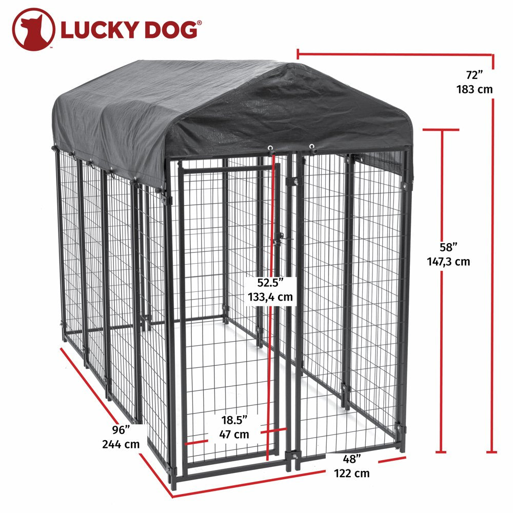 Lucky Dog Uptown Welded Wire Dog Kennel W/ Cover, 6'H X 4'W X 8'L Animals & Pet Supplies > Pet Supplies > Dog Supplies > Dog Kennels & Runs Jewett Cameron Company   