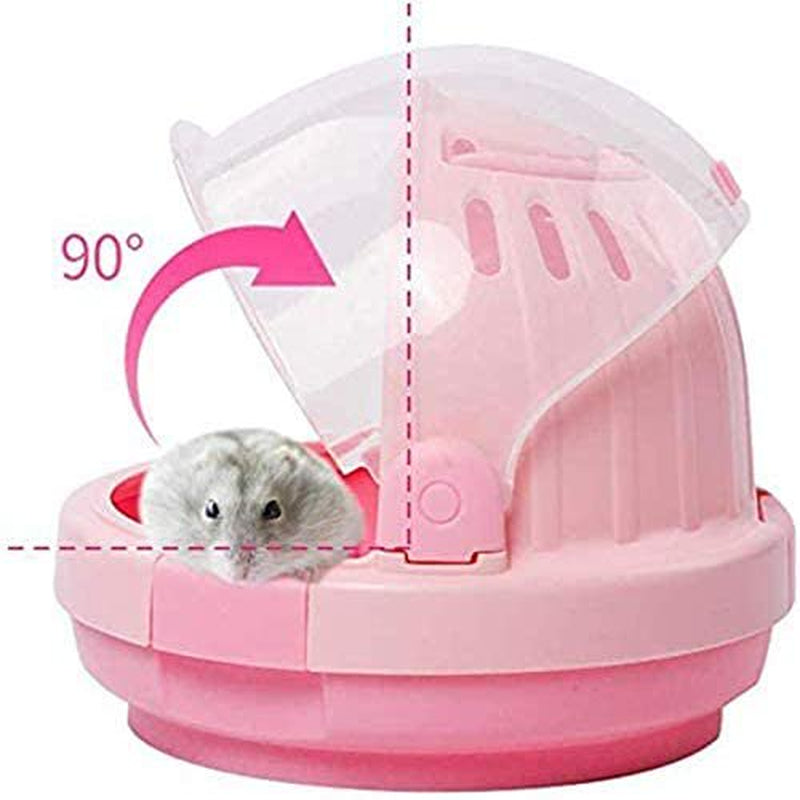 Portable Hamster Carry Cage Habitat, 7.6X6.5In Small Animal Cage, with Water Bottle Travel Handbags Animals & Pet Supplies > Pet Supplies > Small Animal Supplies > Small Animal Habitats & Cages Universal   