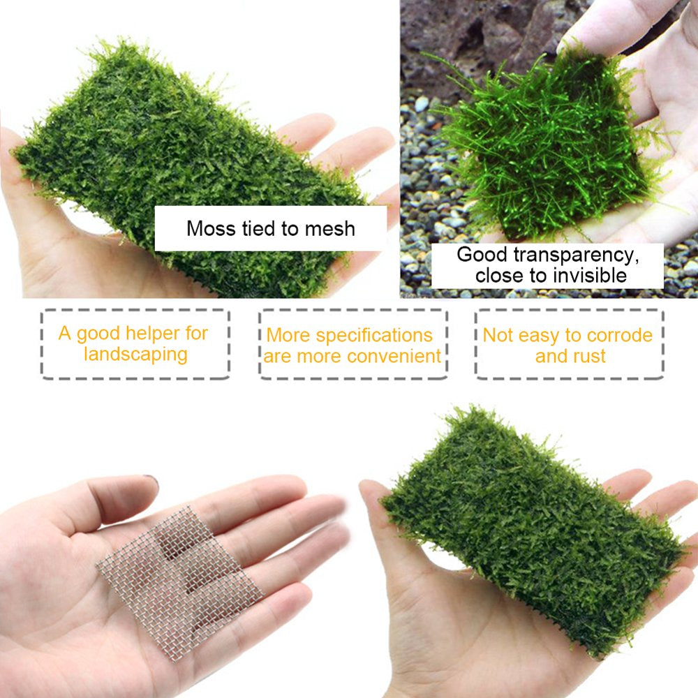 SKQOUI Free Shipping 10Pcs DIY Decoration Invisible Fish Tank Aquarium Plant Net Moss Stainless Steel Animals & Pet Supplies > Pet Supplies > Fish Supplies > Aquarium Fish Nets SKQOUI   