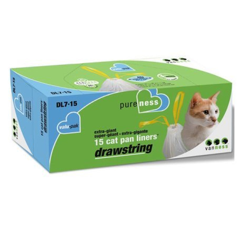 Van Ness, Cat Litter Box Liners with Drawstring, Extra-Giant, 15 Count Animals & Pet Supplies > Pet Supplies > Cat Supplies > Cat Litter Box Liners Van Ness   