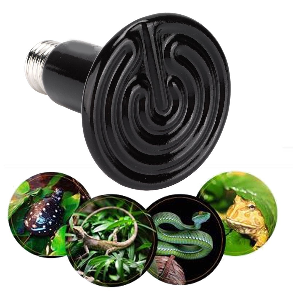 Reptile Heat Lamp, Ceramic Heat Emitter 100W Ceramic Heat Lamp for Pets Reptiles Habitats Amphibians for Brooder Coop Lizard, Lambs, Snake US Plug 100-120V Animals & Pet Supplies > Pet Supplies > Small Animal Supplies > Small Animal Habitat Accessories Higoodz   