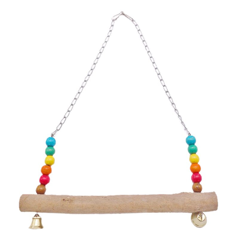 Handmade Chicken Ladder Swing Parrot Perch Chicken Toy Large Bird Budgie Finch - A Animals & Pet Supplies > Pet Supplies > Bird Supplies > Bird Ladders & Perches Magideal A  