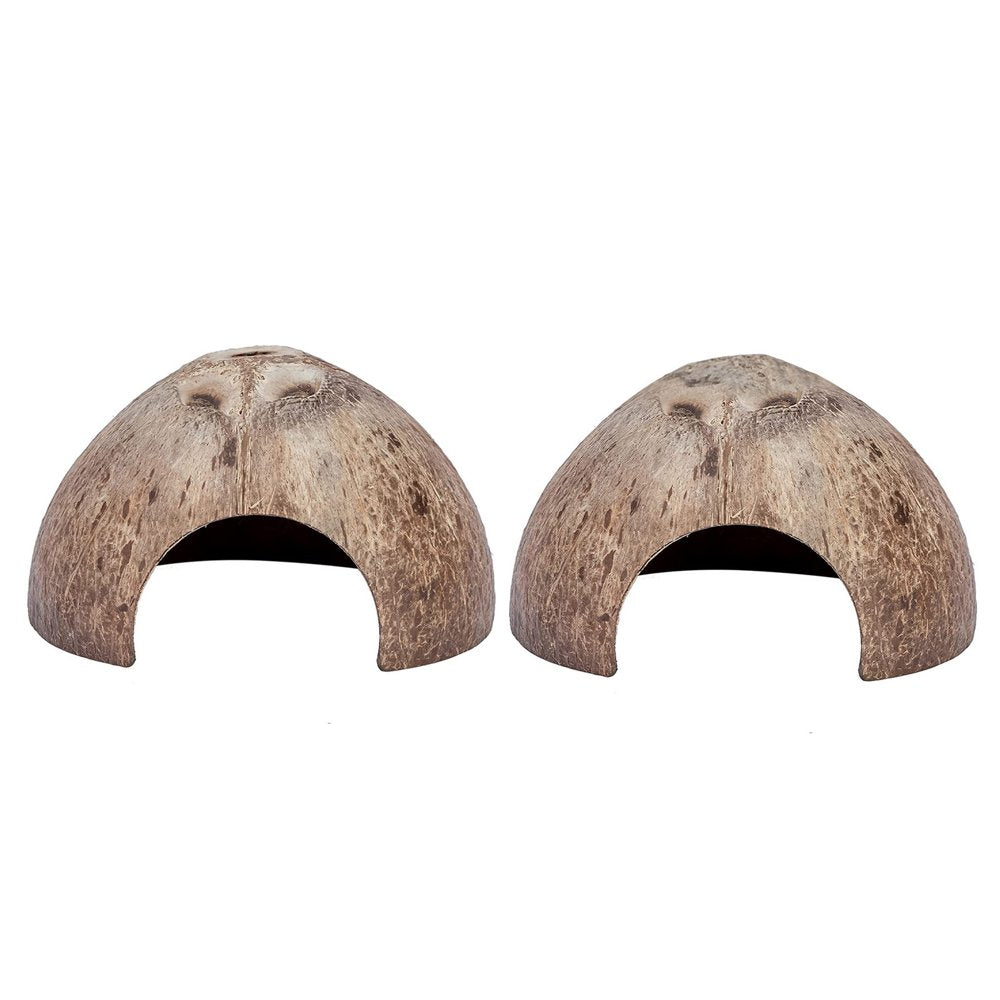 Meidiya 2 Pack Reptile Nest Hideout Cave,Coconut Shell Hides Habitat Decor Lizard Box Shelter for Reptiles Amphibians Hideouts Animals & Pet Supplies > Pet Supplies > Small Animal Supplies > Small Animal Habitat Accessories Meidiya   