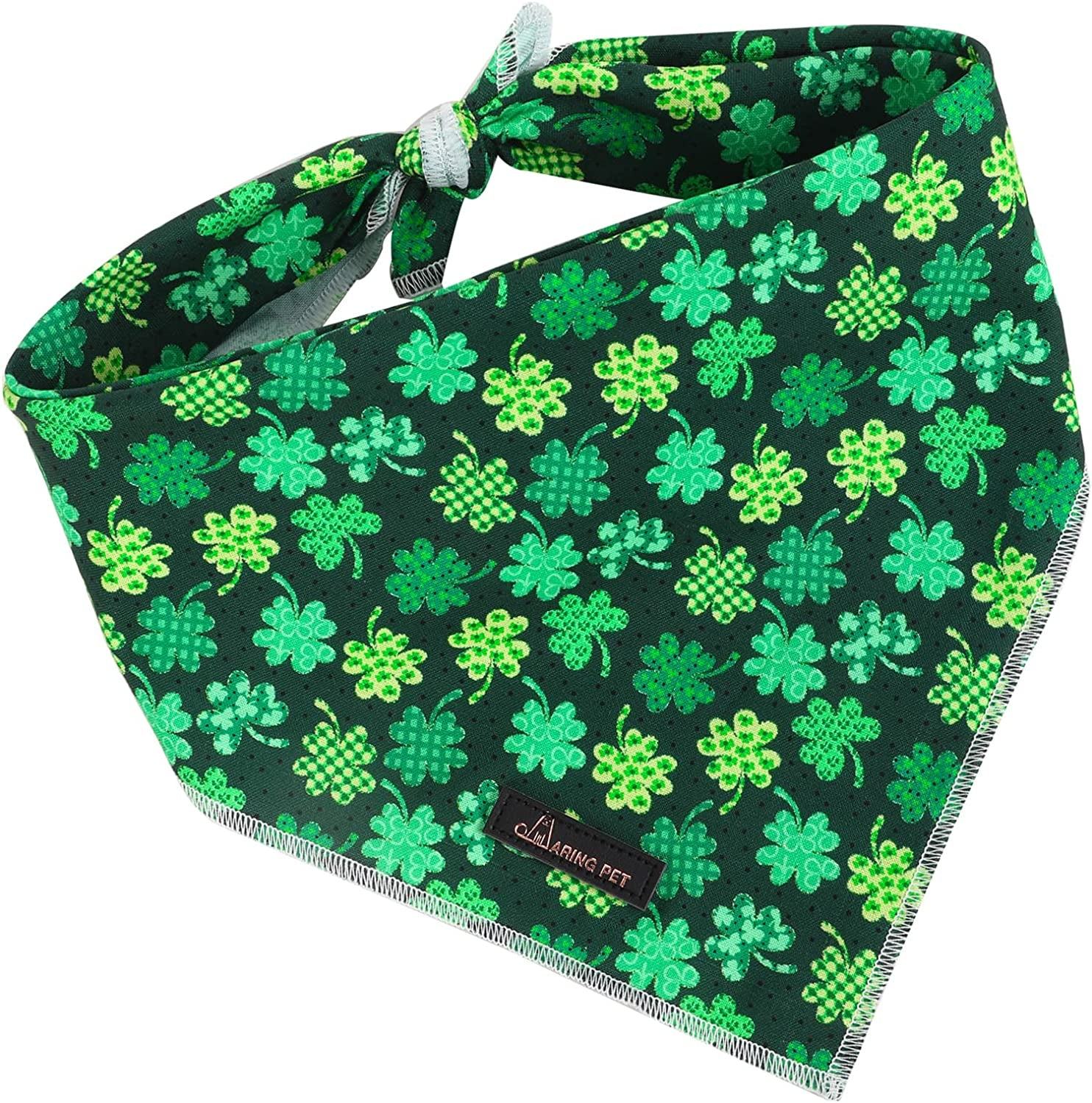 ARING PET St. Patrick'S Day Dog Bandana-Cute Clover Dog Bandana, Cotton Trefoil Dogs Scarf Triangle Bibs for Small to Large Boy Girl Dogs and Cats Animals & Pet Supplies > Pet Supplies > Dog Supplies > Dog Apparel ARING PET   