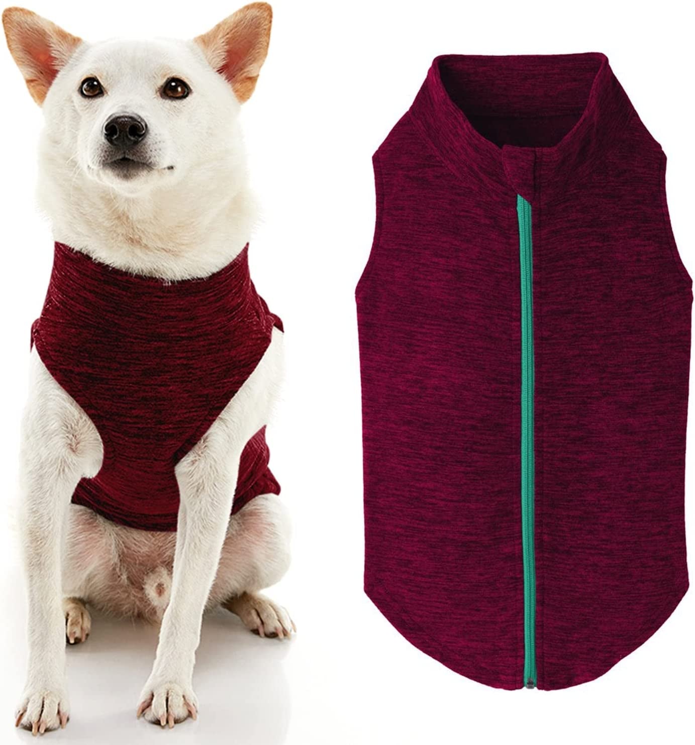 Gooby Zip up Fleece Dog Sweater - Blue, Medium - Warm Pullover Fleece Step-In Dog Jacket with Dual D Ring Leash - Winter Small Dog Sweater - Dog Clothes for Small Dogs Boy and Medium Dogs Animals & Pet Supplies > Pet Supplies > Dog Supplies > Dog Apparel Inafiction USA Fuchsia Wash 2X-Large chest (~25.5") 