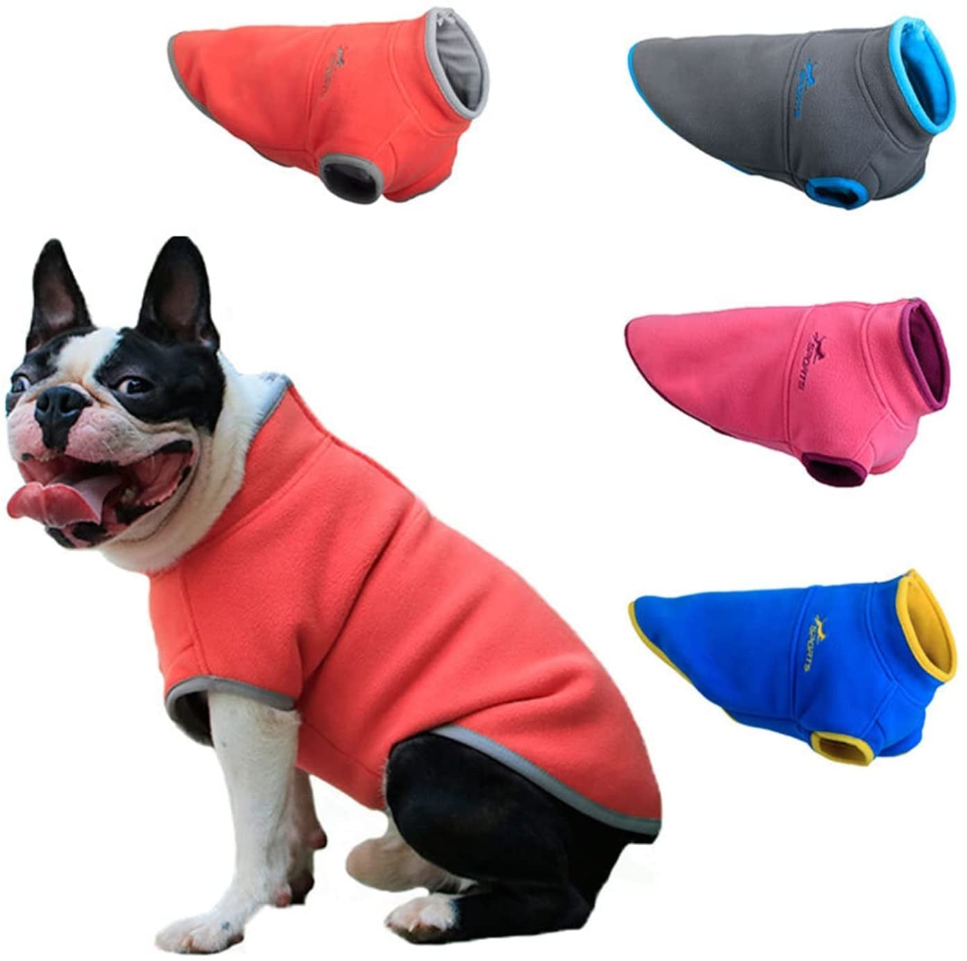 Dog Coat Pet Half Zip Pullover Vest Jacket Clothes Puppy Sweater for Small Medium Dogs and Cats (Color : Rose Red, Size : X-Large) Animals & Pet Supplies > Pet Supplies > Dog Supplies > Dog Apparel keffiyeh   