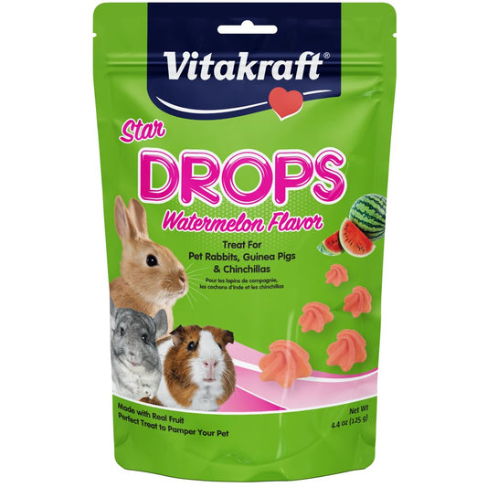 Vitakraft Star Drops Treat for Rabbits, Guinea Pigs & Chinchillas - Watermelon Flavor Animals & Pet Supplies > Pet Supplies > Small Animal Supplies > Small Animal Treats Vitakraft Sunseed   