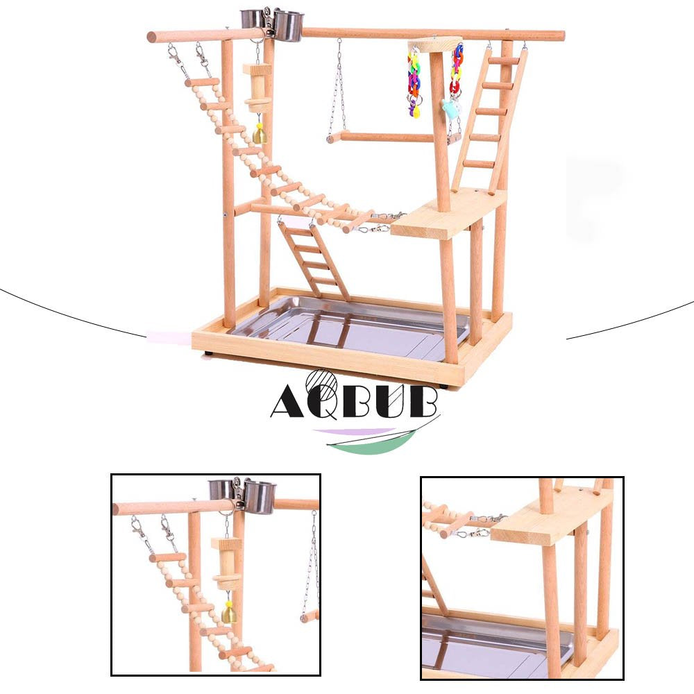 Bird Nest Play Frame Gym Parrot Playground Play Pen Play Frame Swing Bridge Wood Climbing Ladder Wood Cone Parrot Parrot Africa Animals & Pet Supplies > Pet Supplies > Bird Supplies > Bird Gyms & Playstands KOL PET   