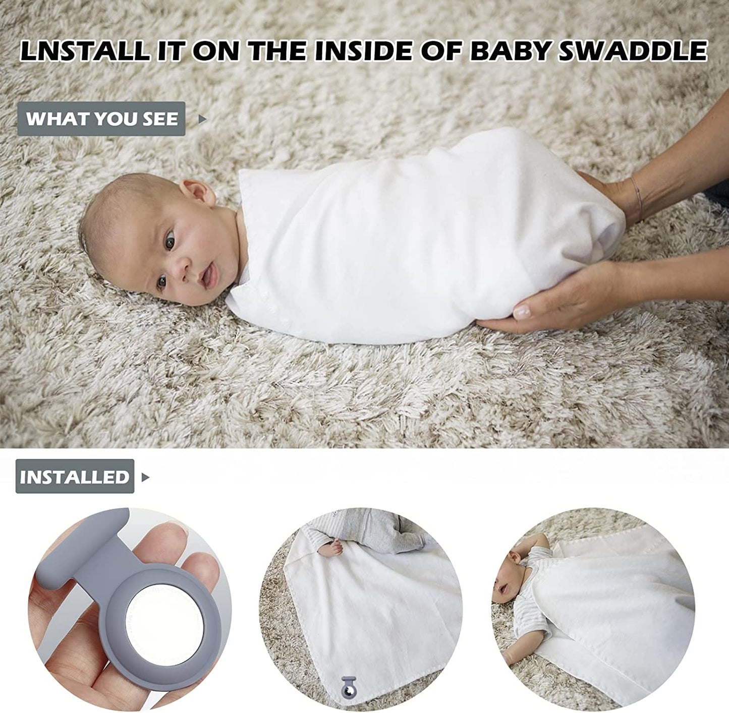 Airtag Hidden GPS Tracker,Airtag for Kids,Elderly,Pet,Clothing (Navy Blue&Blue) Electronics > GPS Accessories > GPS Cases WALLFID   