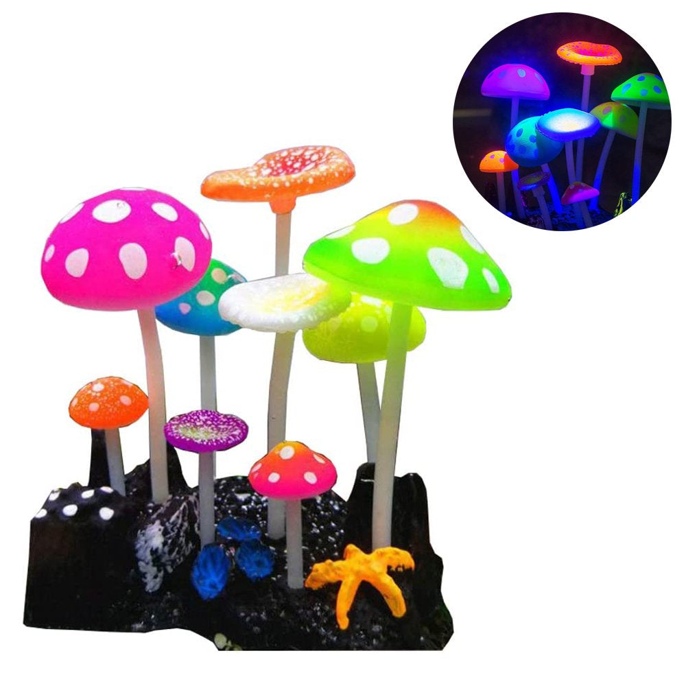 Glowing Effect Lotus Ornament Silicone Decor Aquarium Decoration for Fish Tank with Suction Cup Animals & Pet Supplies > Pet Supplies > Fish Supplies > Aquarium Decor Namotu style 2  