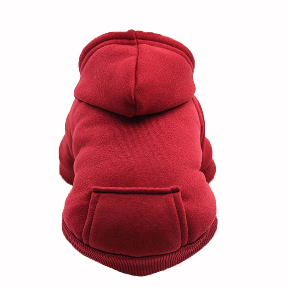 FAFWYP Dog Winter Sweatshirt Basic Pet Dogs Hoodie with Pocket, Solid Warm Puppy Sweater Clothes Soft Comfy Dog Jacket Windproof Coats, Pet Clothing Apparel for Dogs Cats Doggie Kitten Animals & Pet Supplies > Pet Supplies > Dog Supplies > Dog Apparel FAFWYP   