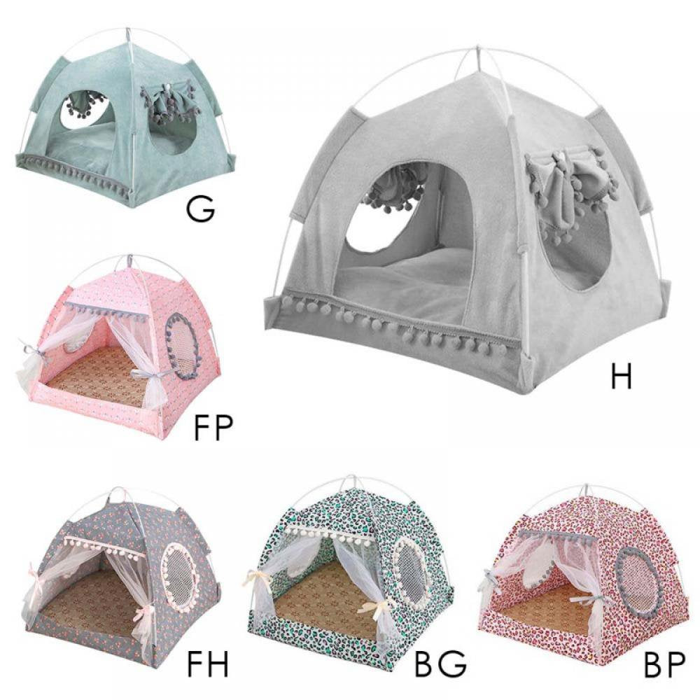 Stibadium Pet Tent Cave Bed for Cat Small Dog, with Removable Washable Cushion Pillow, Portable Folding Cat Tent Kitten Bed Cat Hut Microfiber Cozy Cave, S-XL Animals & Pet Supplies > Pet Supplies > Cat Supplies > Cat Beds Stibadium   