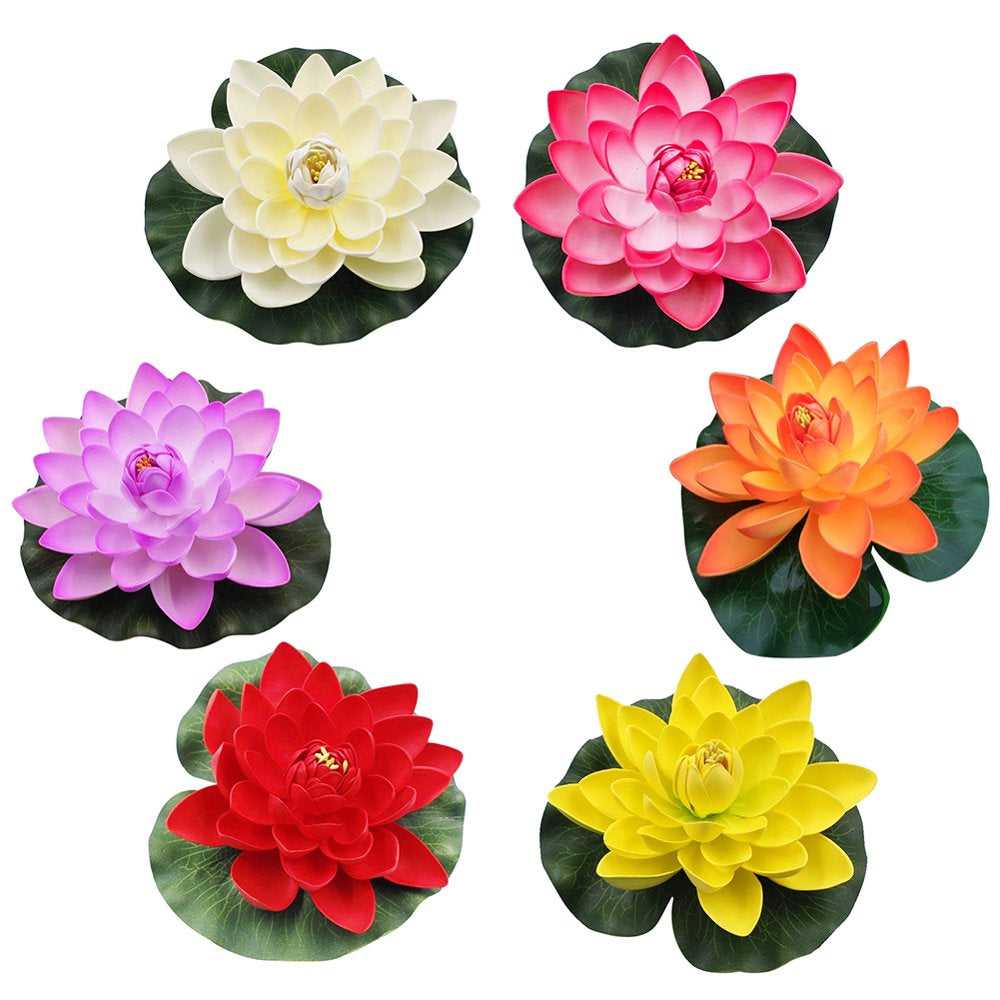 Skys Artificial Lotus Flower Fake Floating Water Lily Garden Pond Fish Tank Decor Animals & Pet Supplies > Pet Supplies > Fish Supplies > Aquarium Decor Skys   