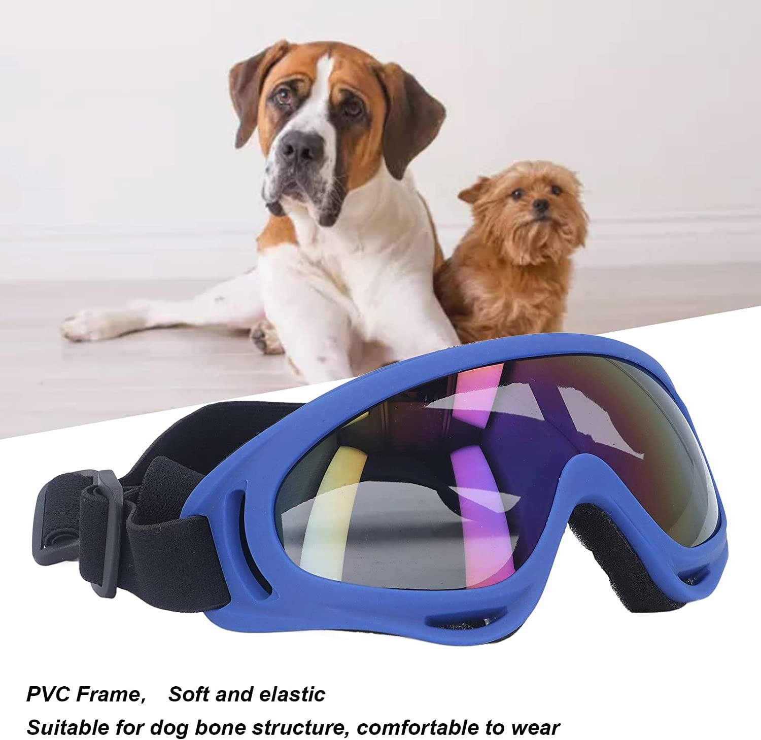 Large Dog Goggles, Dog Sunglasses Windproof UV Protection Shockproof Comfortable Frame for Motorcycle Riding Animals & Pet Supplies > Pet Supplies > Dog Supplies > Dog Apparel Ayayu   