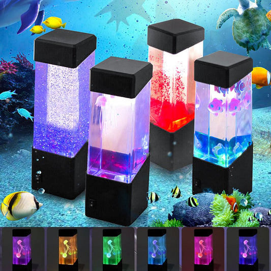 Pawst New LED Jellyfish Lava Lamp, Fantastic Jelly Fish Lamp, Electric Aquarium Tank Mood Night Light with Color-Changing, Home Office Bedroom Desktop Decor, Magic Lamp Gift for Kids Men Women Animals & Pet Supplies > Pet Supplies > Fish Supplies > Aquarium Lighting YINGLE LxWxH: 9'' x 3'' x 3'' 3# Colorful Volcano Lights 