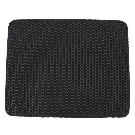 Cat Litter Mat, Easy Cat Litter Pad for Cat Litter Box Black Animals & Pet Supplies > Pet Supplies > Cat Supplies > Cat Litter Box Mats Khall Black  