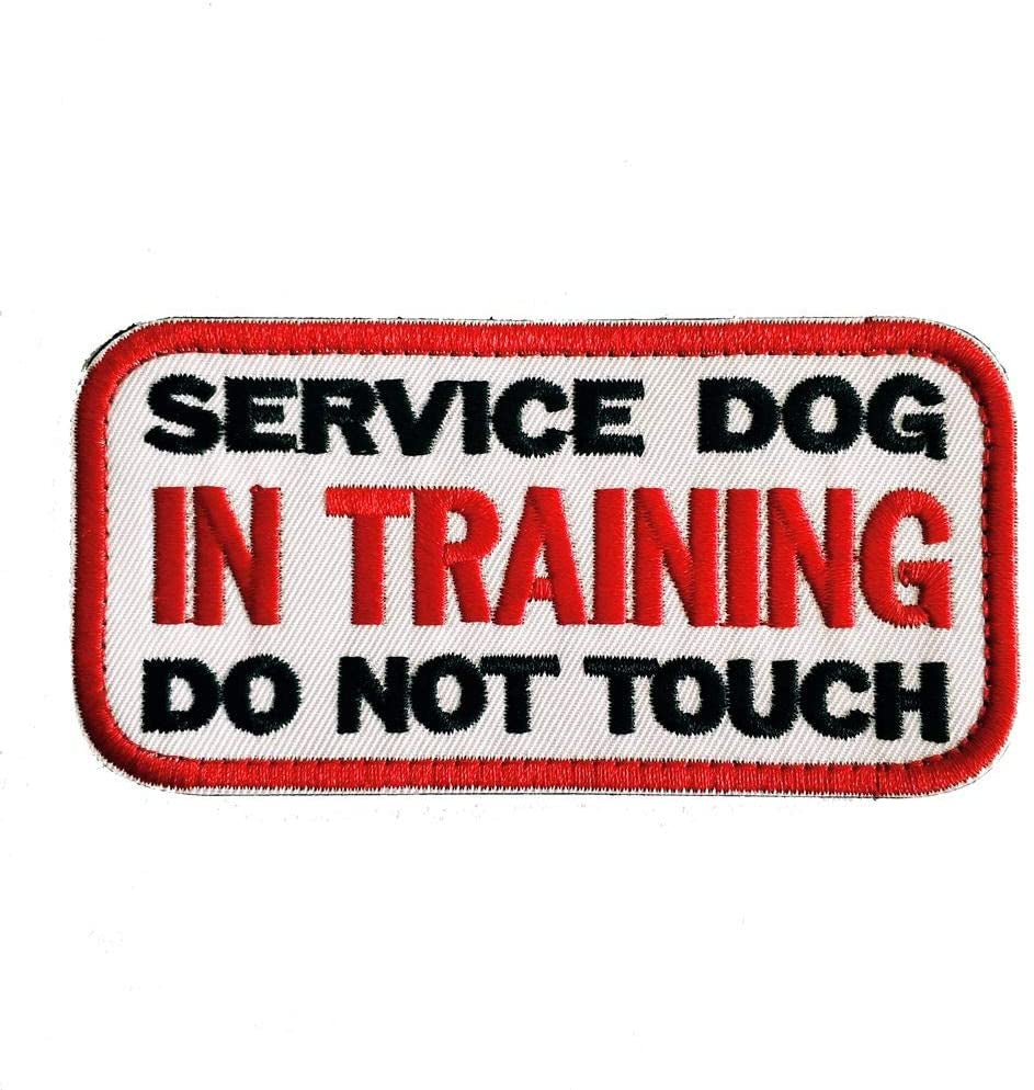 PTSD Service Dog Patch Small Size for Vest Set Emblem Embroidered Military Hook & Loop Patch Animals & Pet Supplies > Pet Supplies > Dog Supplies > Dog Apparel Minason E- In Training 2  