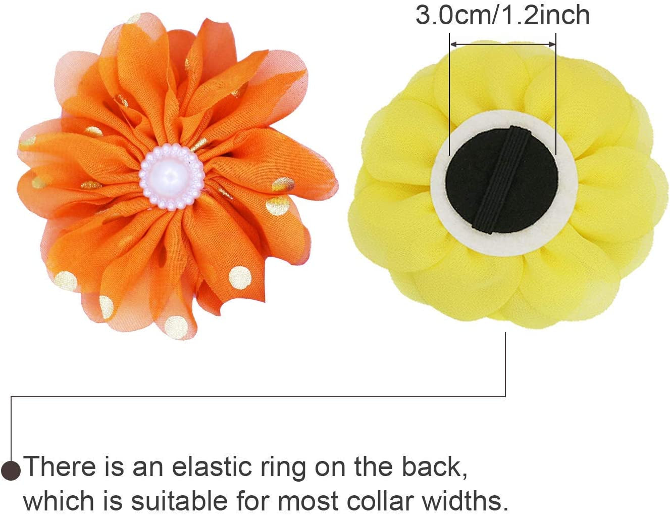 PRUNS Dog Flowers Collar Pet Charms Flower Collars Accessories Cat Puppy Collars Bowtie Grooming Decoration Animals & Pet Supplies > Pet Supplies > Dog Supplies > Dog Apparel PRUNS   