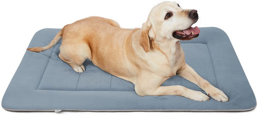 Hero Dog 35" Dog Bed Crate Pad Mat, Washable, anti Slip Cushion, Large (Blue Grey)
