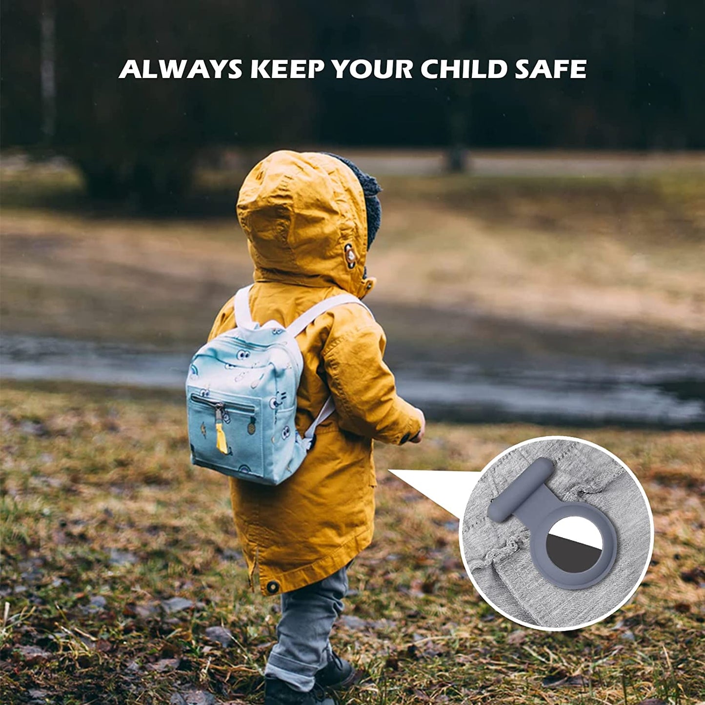 Airtag Hidden GPS Tracker,Airtag for Kids,Elderly,Pet,Clothing (Navy Blue&Blue) Electronics > GPS Accessories > GPS Cases WALLFID   