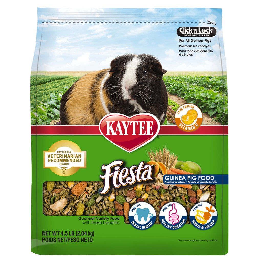Kaytee Fiesta Guinea Pig Food, 4.5 Lb Animals & Pet Supplies > Pet Supplies > Small Animal Supplies > Small Animal Food Central Garden and Pet 4.5 lbs  