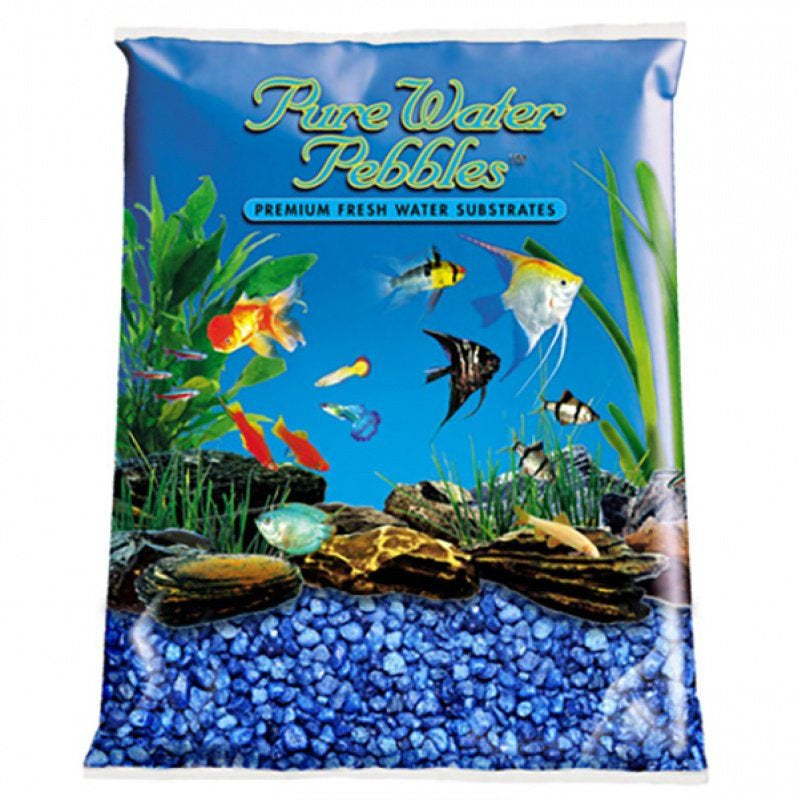 Pure Water Pebbles Aquarium Gravel - Marine Blue 5 Lbs (3.1-6.3 Mm Grain) Pack of 3