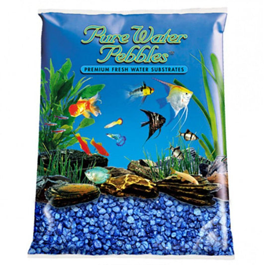 Pure Water Pebbles Aquarium Gravel - Marine Blue 25 Lbs (3.1-6.3 Mm Grain) Pack of 3