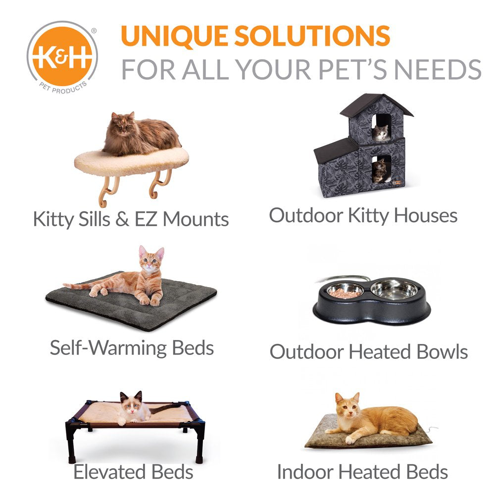 K&H Pet Products Thermo-Pet Nest Heated Cat Bed Gray 18 X 15 Inches Animals & Pet Supplies > Pet Supplies > Cat Supplies > Cat Beds Central Garden and Pet   