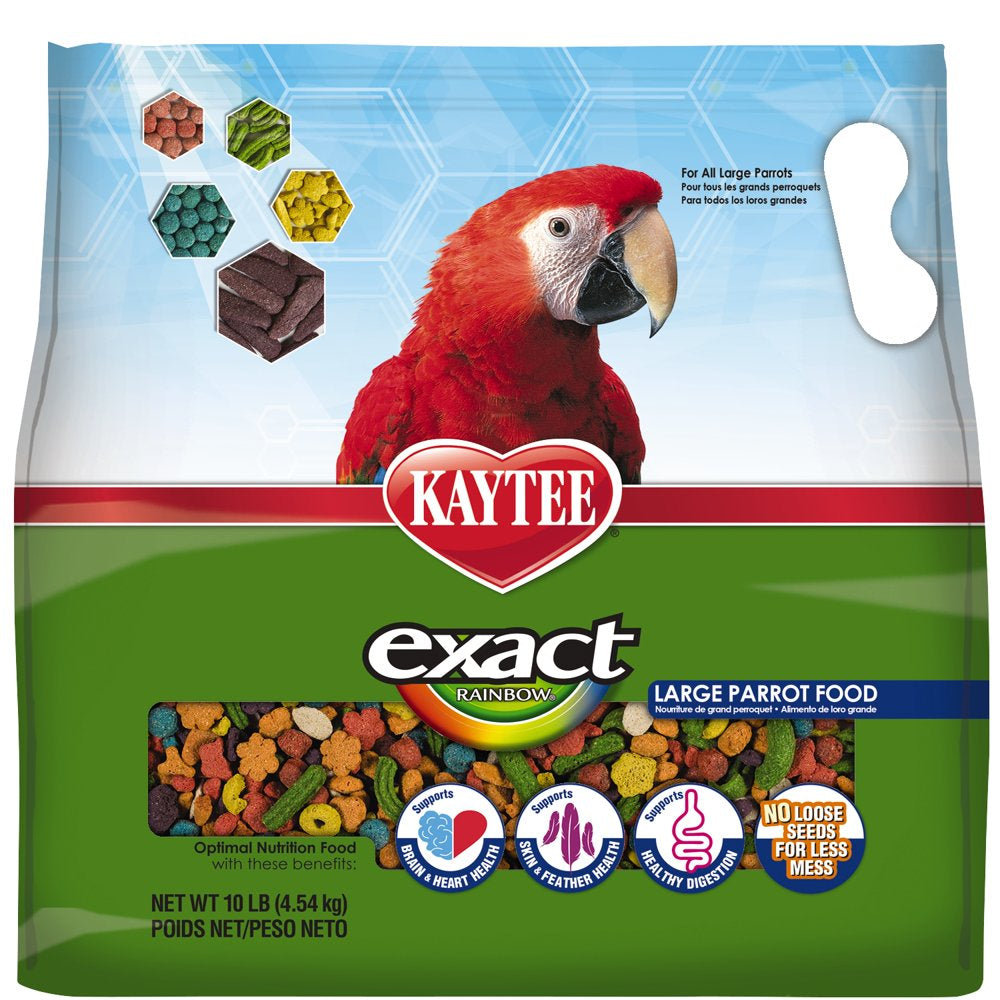 Kaytee Exact Rainbow Large Parrot Pet Bird Food, 4 Lb Animals & Pet Supplies > Pet Supplies > Bird Supplies > Bird Food Central Garden and Pet 10 Ib  