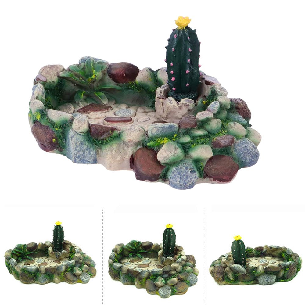 Sorrowso Reptile Dish Corner Water Dishes round Food Bowl Resin Bowls for Amphibian Animals & Pet Supplies > Pet Supplies > Reptile & Amphibian Supplies > Reptile & Amphibian Food Sorrowso   