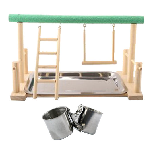Bird Play Stands Parrot Perch Playstand Portable Playground Cage for Conures Frosted 7.5Cm Cups Animals & Pet Supplies > Pet Supplies > Bird Supplies > Bird Gyms & Playstands yotijar Frosted Stand with 7.5cm Cups  