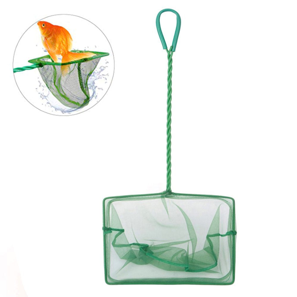 Walbest Aquarium Fish Net Fine Quick Catch Mesh Nylon Fishing Nets for Fish Tank Green Mesh Nets Scoop with Plastic Handle - 3Inch Animals & Pet Supplies > Pet Supplies > Fish Supplies > Aquarium Fish Nets Walbest   