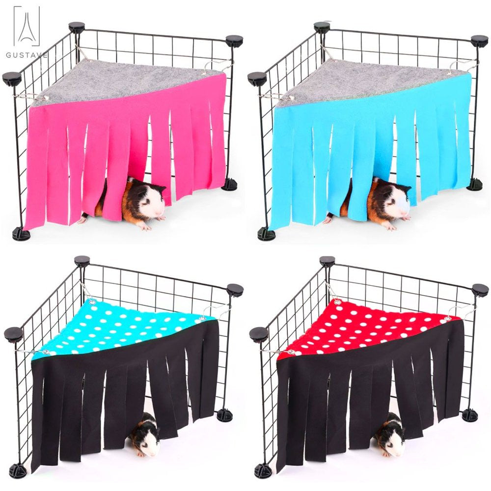 Gustavedesign Small Animal Corner Hideout Corner Cloth Tassels Pet Hideaway Hammock and Sleeping Bed for Pet Guinea Pig Ferret Chinchilla Hedgehog Squirrel Rabbit "Blue Point" Animals & Pet Supplies > Pet Supplies > Small Animal Supplies > Small Animal Bedding Gustave   