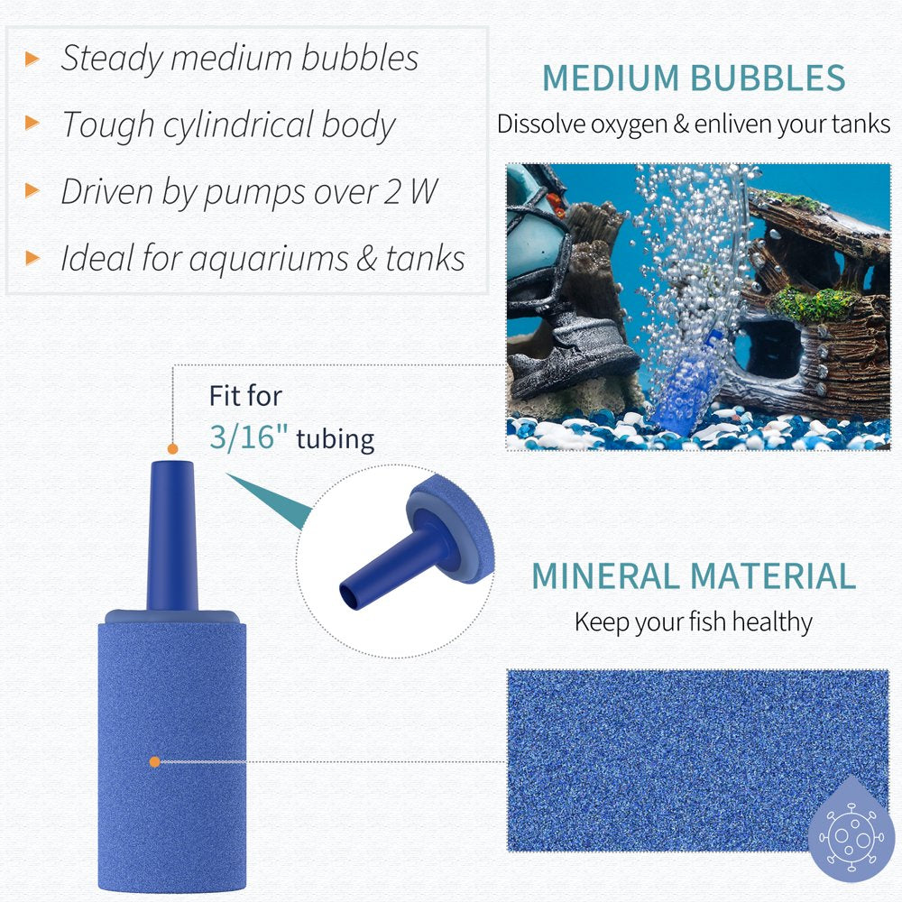Pawfly Small Air Stone Bubble Stone Diffuser Bubbler Airstones for Aquarium Fish Tank and Pump