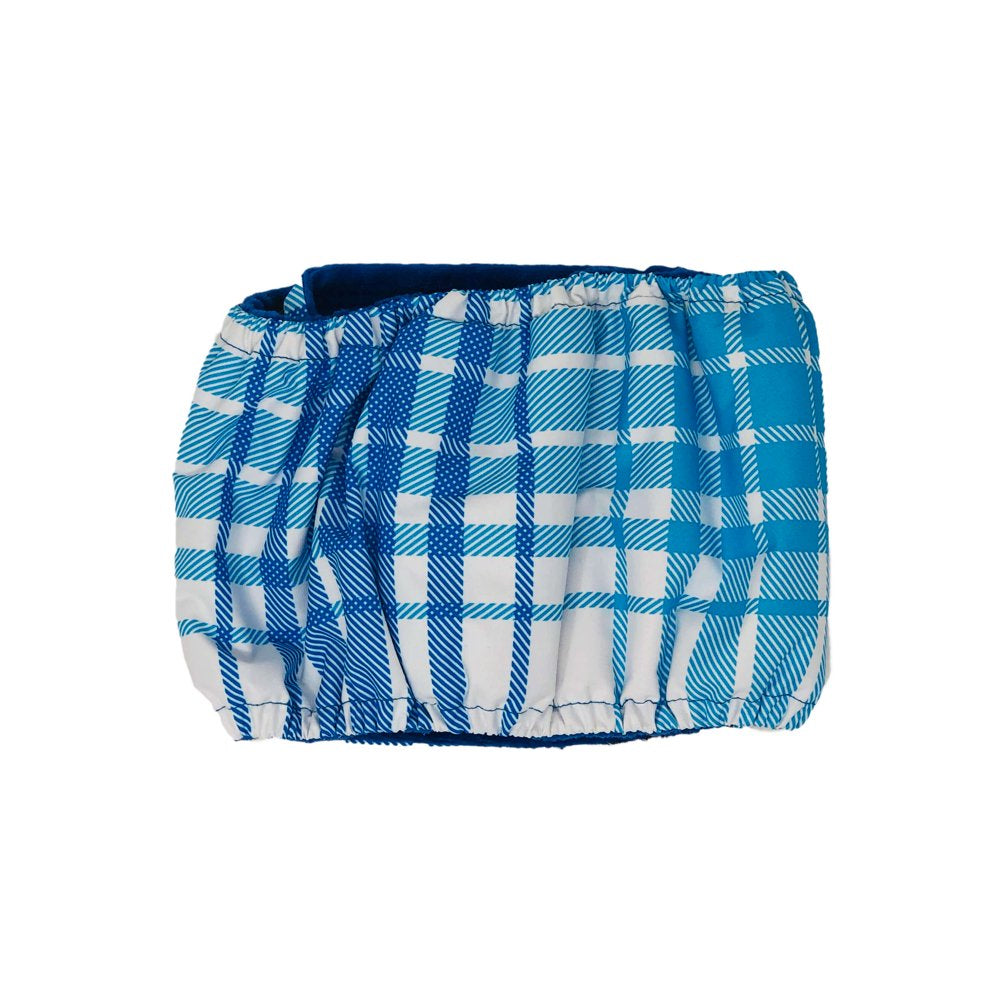 Barkertime Blue Plaid Premium Waterproof Washable Dog Belly Band Male Wrap - Made in USA Animals & Pet Supplies > Pet Supplies > Dog Supplies > Dog Diaper Pads & Liners Barkertime   