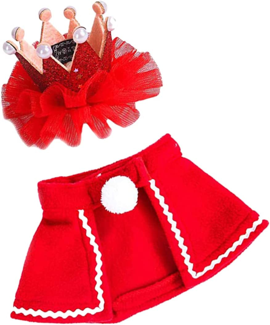 GLSTOY 2Pcs Puppy Outfits Chef Costume for Dogs Puppy Hat Chef Cat Costume Transformation Outfit Scarf Santa Hat Cat Cape the Dog Crown Cat Costumes Cloak Animals & Pet Supplies > Pet Supplies > Dog Supplies > Dog Apparel GLSTOY   