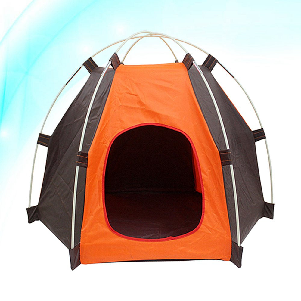 Portable Foldable up Pet Tent Waterproof Oxford Outdoor Indoor Tent Dog House Puppy Tent Nest Kennel for Small Dog Puppy Kitten C Animals & Pet Supplies > Pet Supplies > Dog Supplies > Dog Houses FRCOLOR   