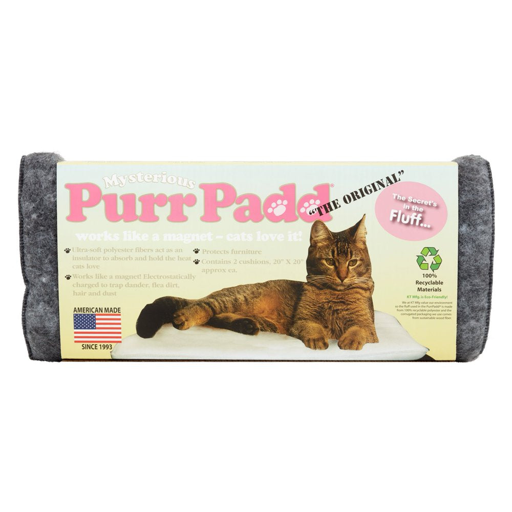 Mysterious Purr Padd Pet Cat Bed, White Animals & Pet Supplies > Pet Supplies > Cat Supplies > Cat Beds KT Manufacturing Inc. Gray  