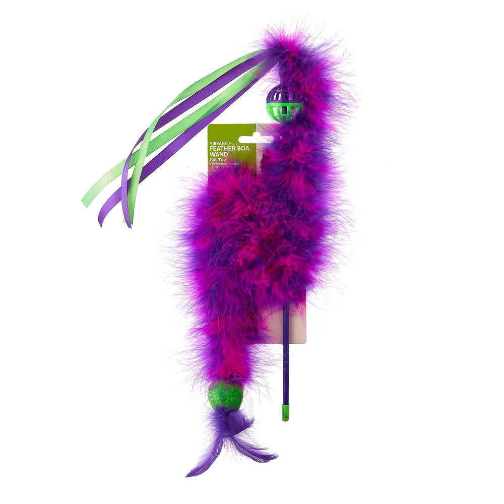 Vibrant Life Feather Wand Cat Toy Animals & Pet Supplies > Pet Supplies > Cat Supplies > Cat Toys Multipet   