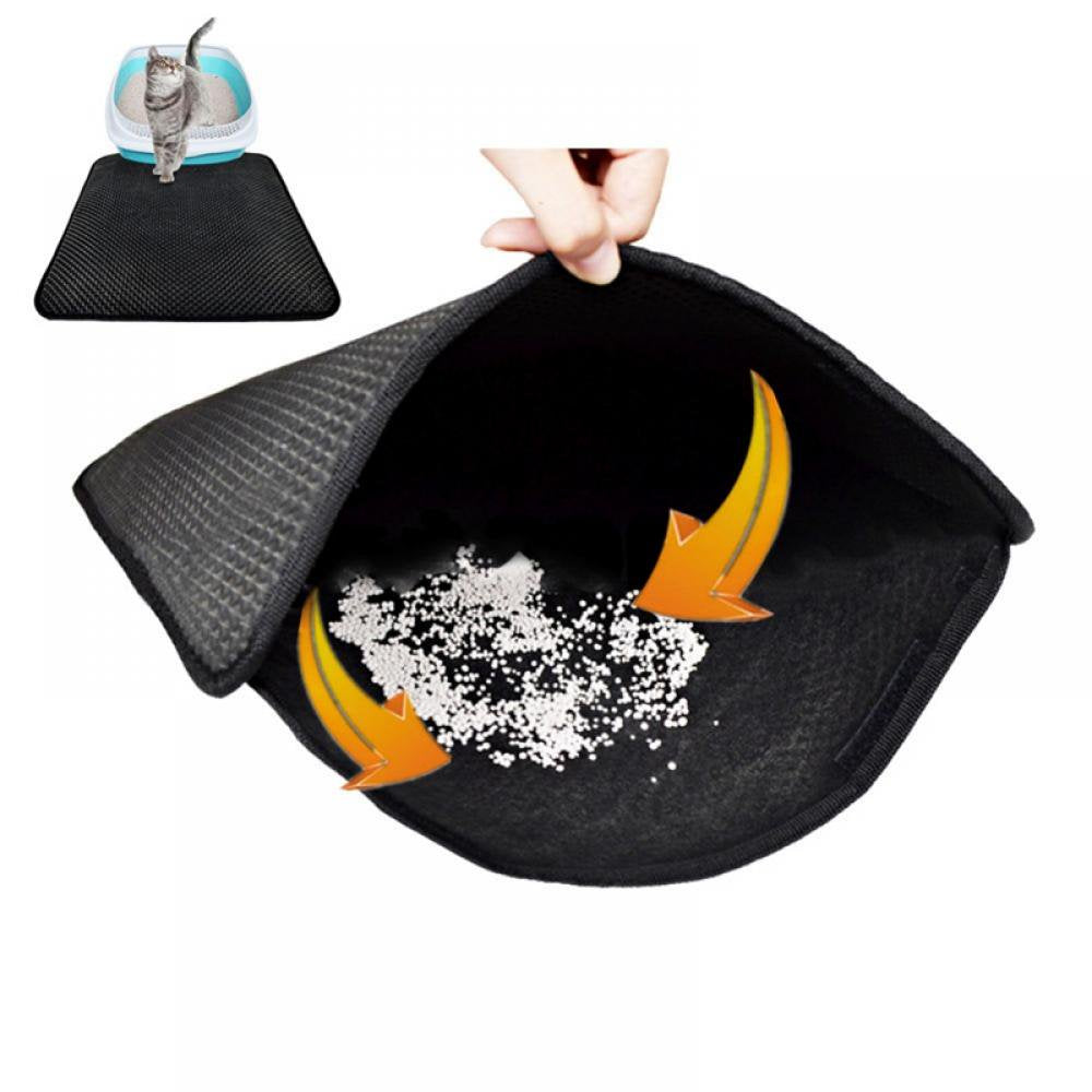 Double-Layer Cat Litter Mat, Kitty Litter Trapping Mat, Litter Box Rug Carpet, Honeycomb Double Layer, Urine Waterproof, Easy Clea Animals & Pet Supplies > Pet Supplies > Cat Supplies > Cat Litter Box Mats DINGCHENG   
