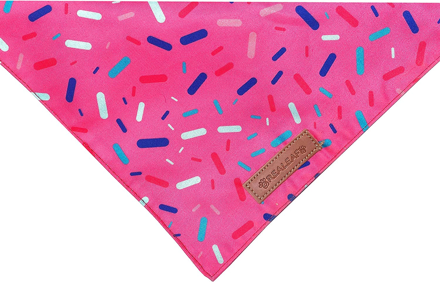 Realeaf Dog Birthday Bandanas 2 Pack, Dog Birthday Party Supplies, Blue and Pink Bandana, Triangle Reversible Pet Scarf for Boy and Girl, Premium Durable Fabric, Multiple Sizes Offered (Large) Animals & Pet Supplies > Pet Supplies > Dog Supplies > Dog Apparel Realeaf   