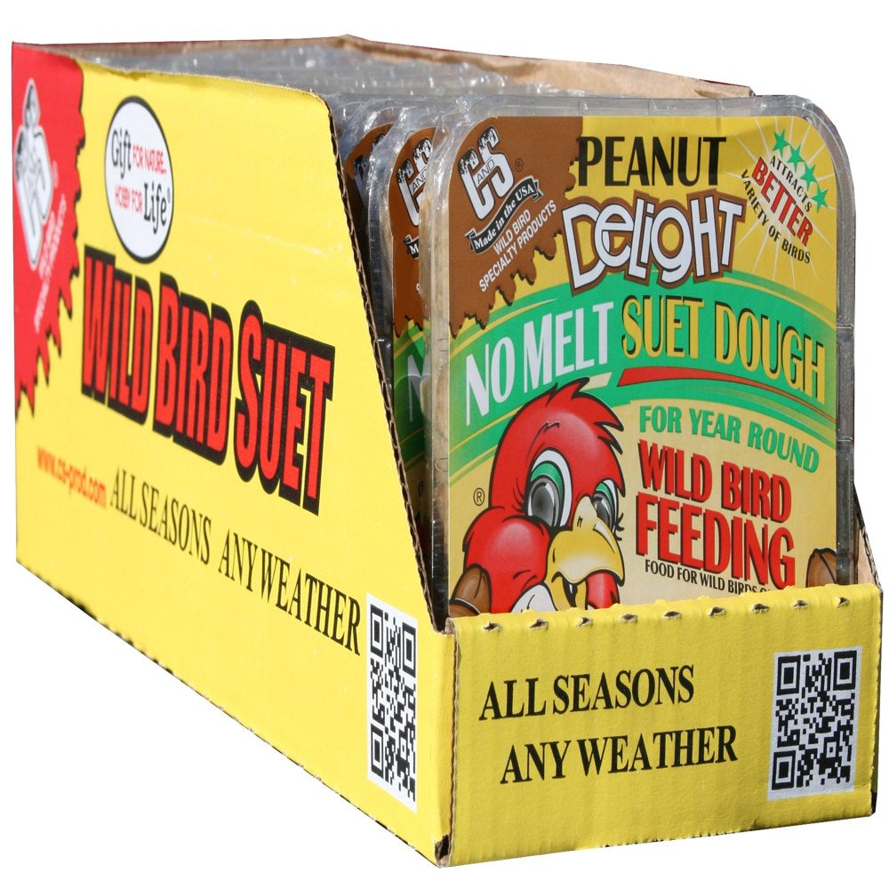 C&S Peanut Delight Suet Dough, 11.75 Oz. Wild Bird Food, 12 Pack Animals & Pet Supplies > Pet Supplies > Bird Supplies > Bird Food C&S Products Company   